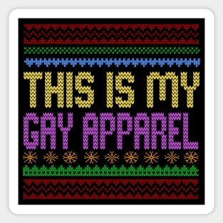 Gay Apparel Ugly Sweater Sticker